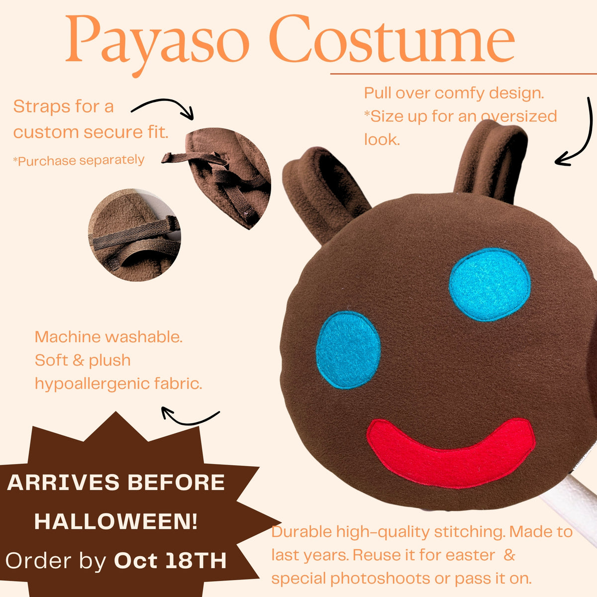 NEW PAYASO PALETA KIDS COSTUME